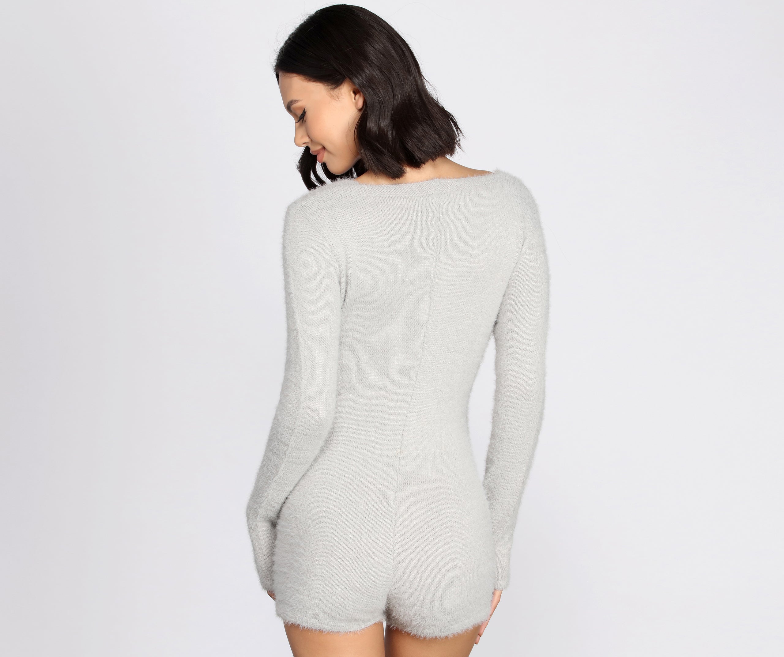 Cozy Eyelash Knit PJ Romper