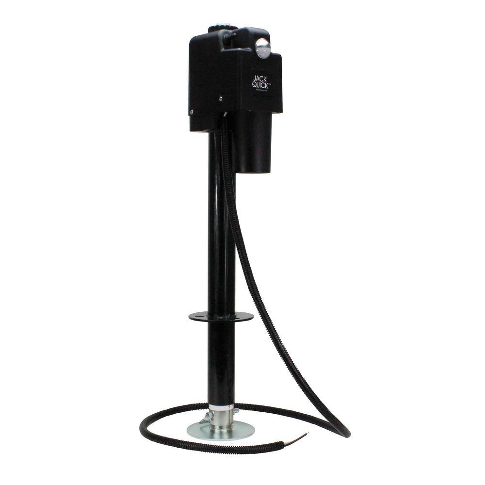 Quick Products Power A-Frame Electric Tongue Jack - 3650 lbs. Lift Capacity Black JQ-3500B