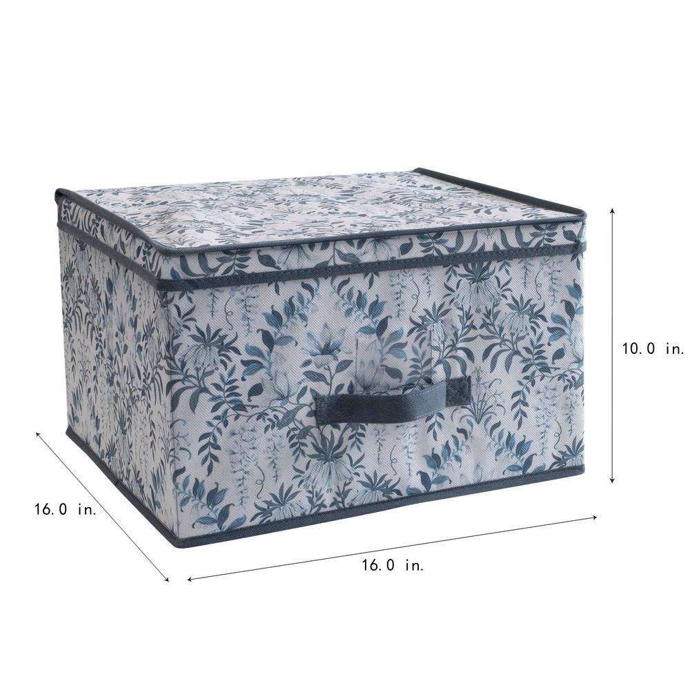 Laura Ashley 11 Gal. Jumbo Storage Box in Parterre Blue LA-95822