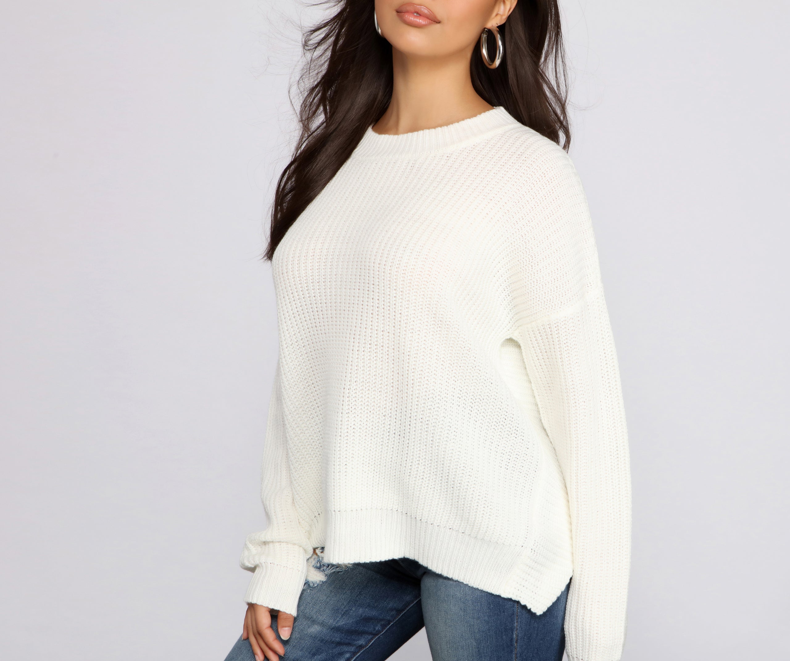 Twist and Stun Open Back Sweater