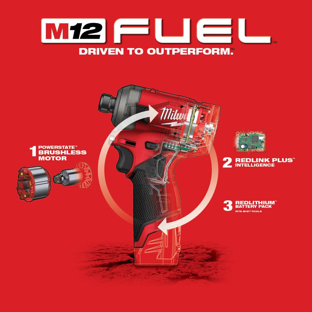 Milwaukee M12 FUEL SURGE 1/4 in. Hex Hydraulic Driver 2551-20 from Milwaukee