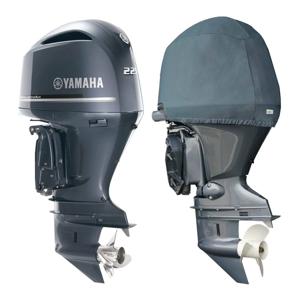 Oceansouth Outboard Heavy Duty Storage/Cowling Cover for Yamaha V6 4.2L - F225f F250d F300b (2010-2020)