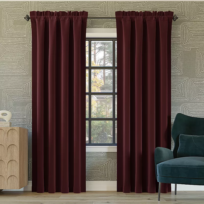 Sun Zero Oslo Theater Grade Extreme 100% Blackout Rod Pocket Curtain Panel