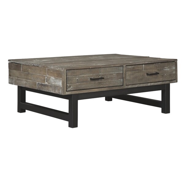 Mondoro Contemporary Lift Top Cocktail Table Grayish Brown