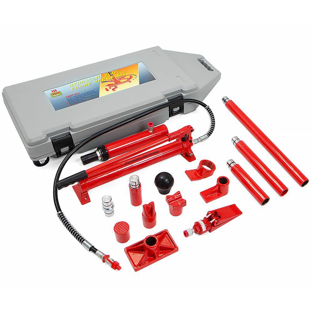 STARK USA 10-Ton Porta Power Hydraulic Body Frame Repair Tool Kit 56010-H1