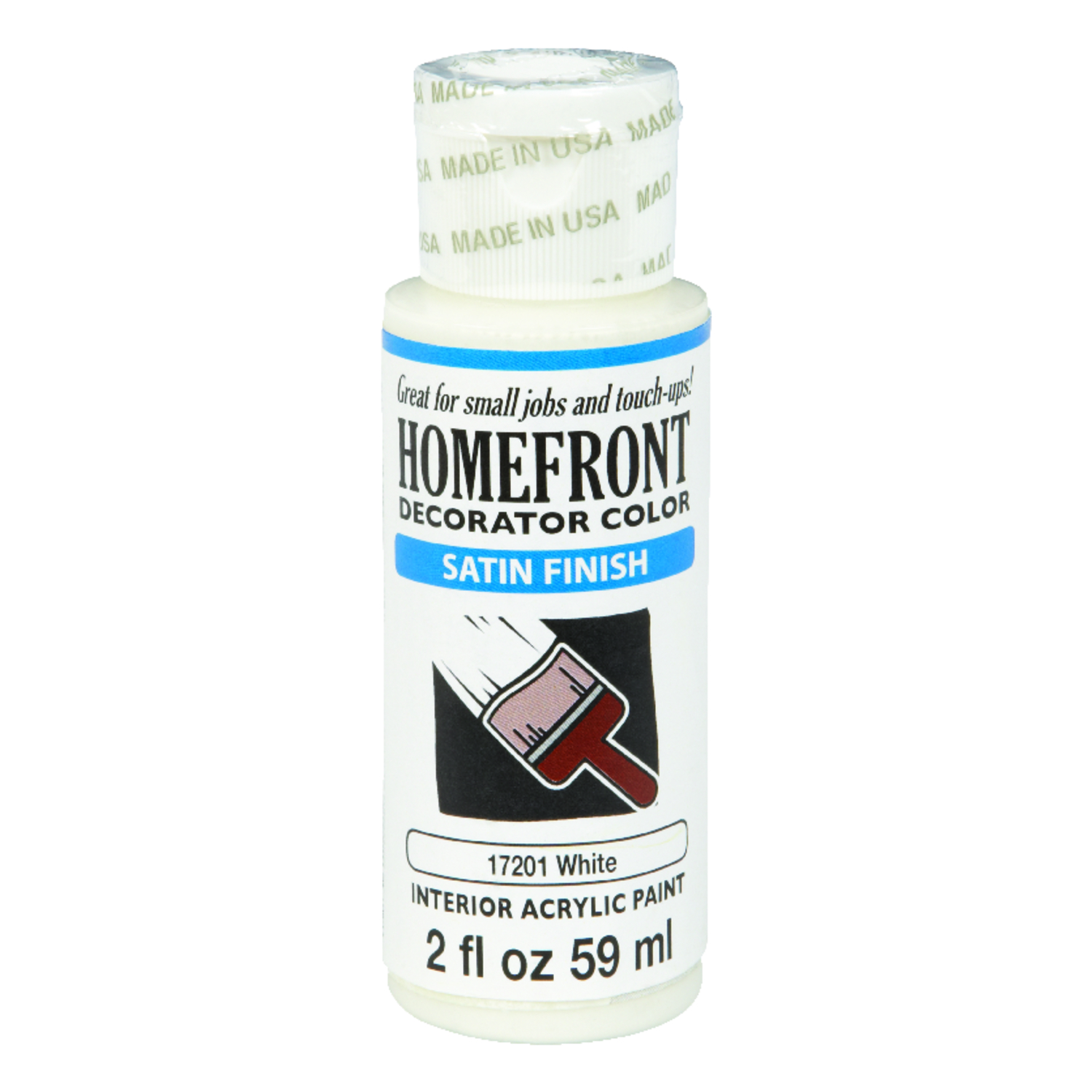 Homefront Satin White Hobby Paint 2 oz