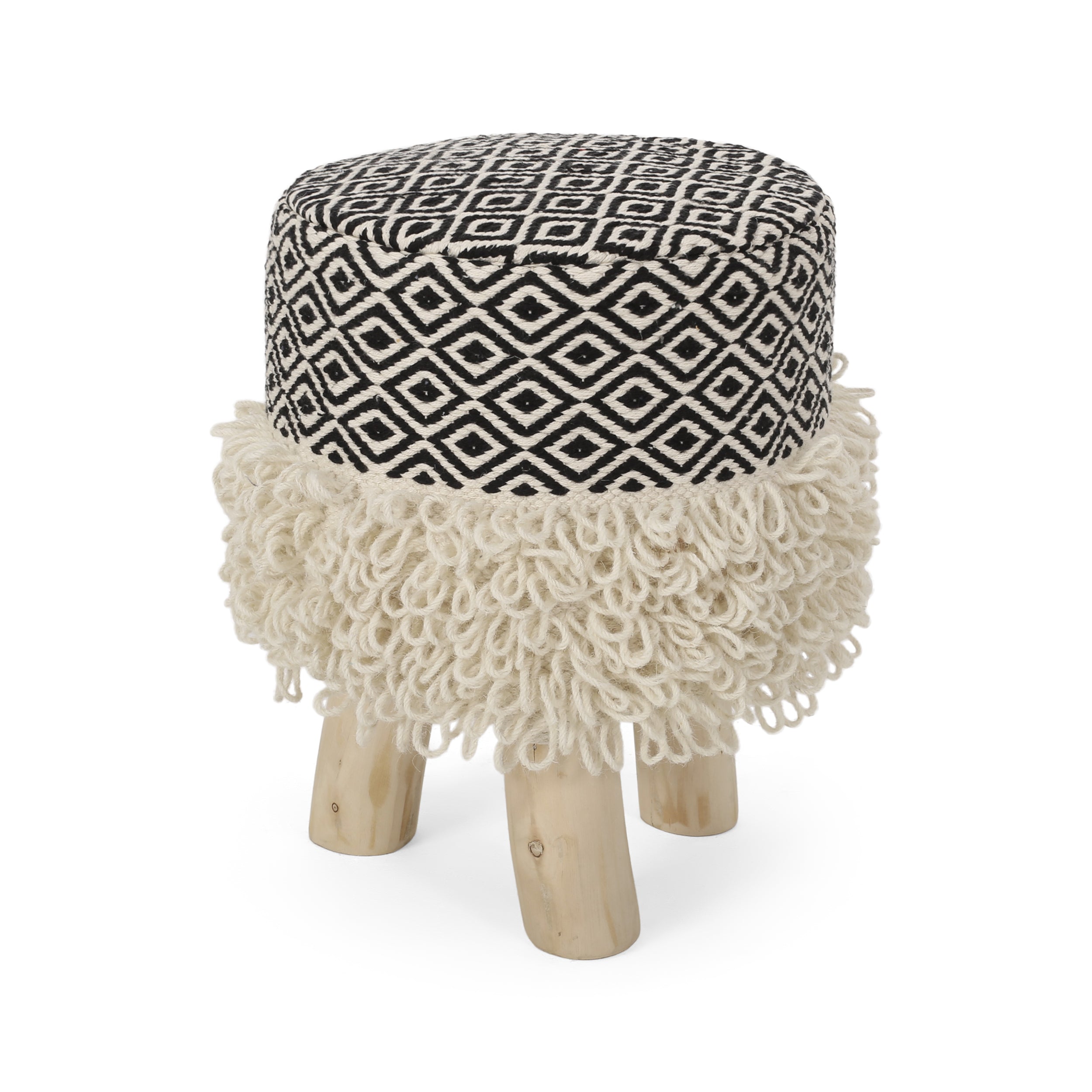 Stormy Handcrafted Boho Fabric Stool