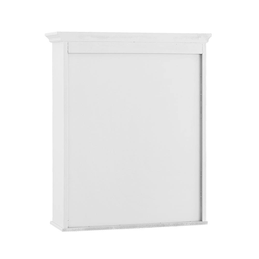 Home Decorators Collection Ashburn 23 in. W x 28 in. H x 8 in. D Framed Surface-Mount Bathroom Medicine Cabinet in White ASWC2328