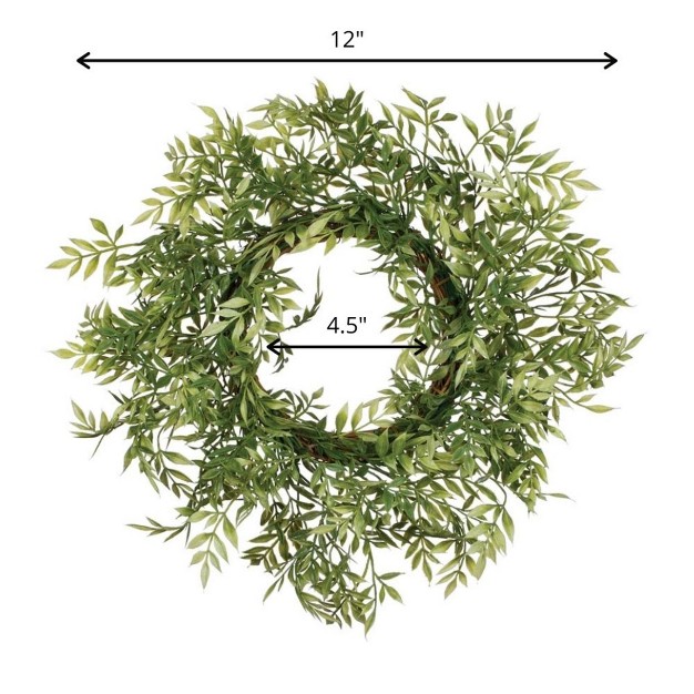 Sullivans Artificial Wisteria Accent Wreath 12 quot h Green