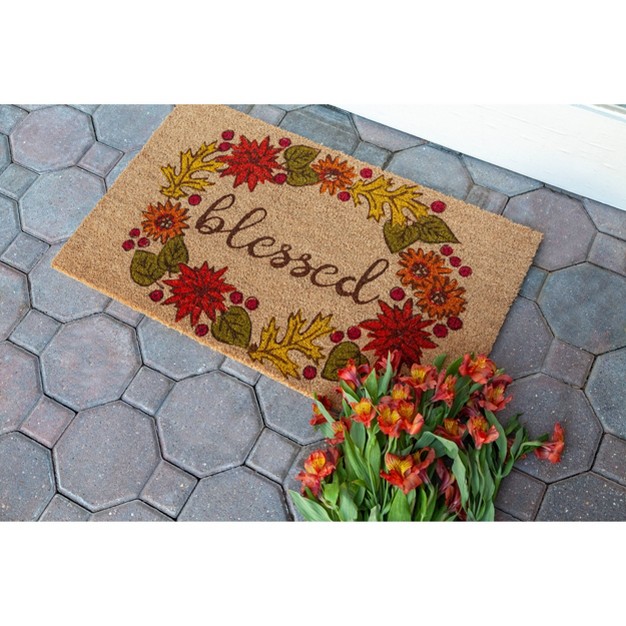 X 2 x27 4 quot Blessed Indoor outdoor Coir Doormat Entryways