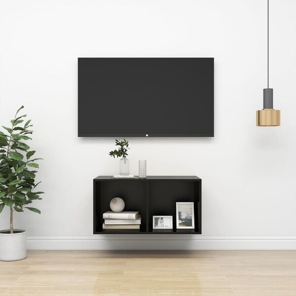 Wall-mounted TV Cabinet Black 14.6