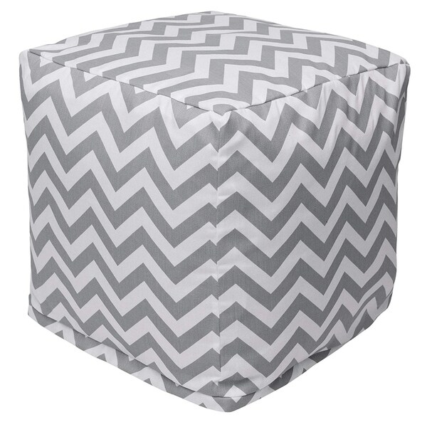 Majestic Home Goods Chevron Indoor / Outdoor Ottoman Pouf Cube