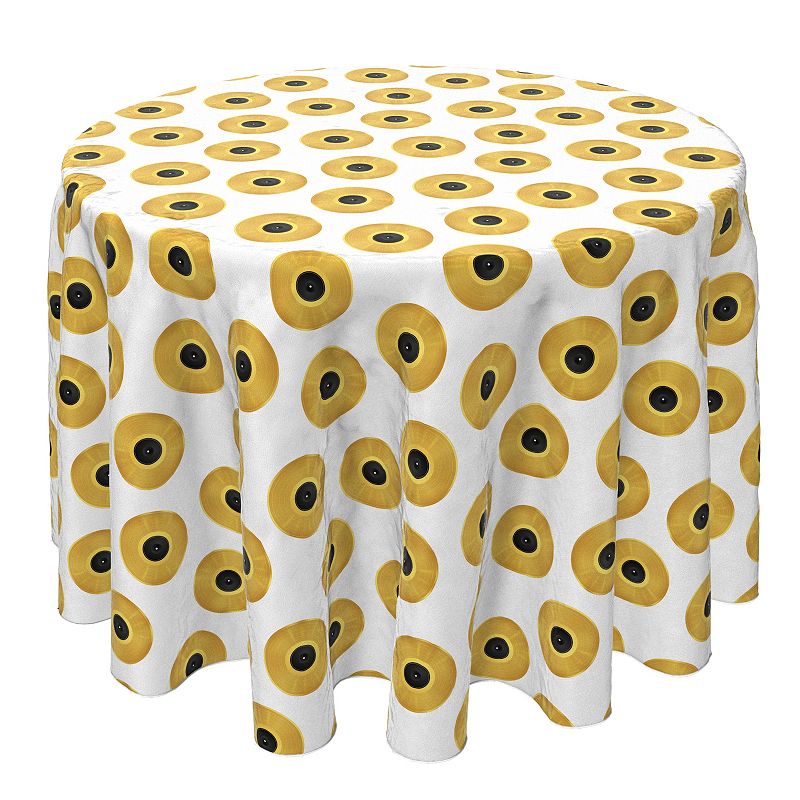 Round Tablecloth， 100% Cotton， 60 Round， Golden Records