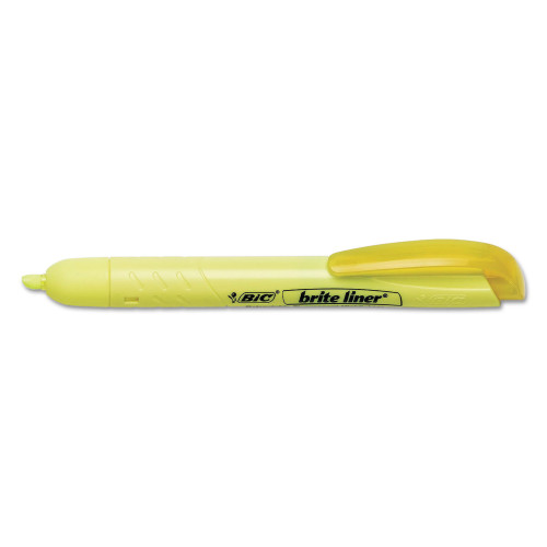 BIC Brite Liner Retractable Highlighter， Chisel Tip， Assorted Colors， 5/Set (BLRP51ASST)