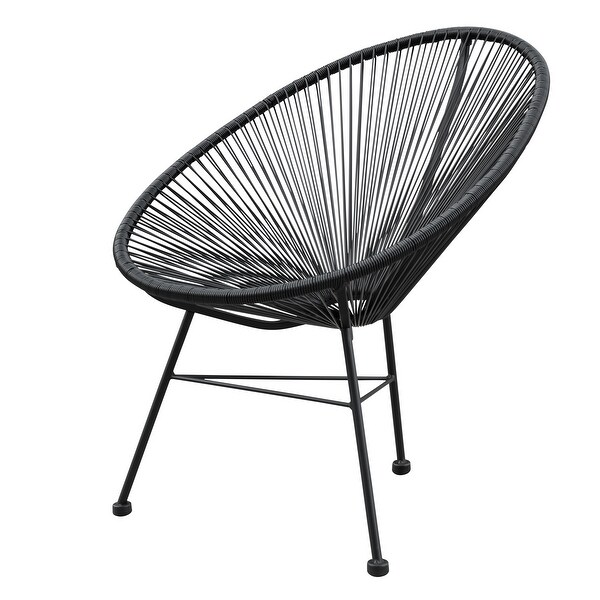 Corvus Sarcelles Acapulco Modern Wicker Bistro Chairs(Set of 2)