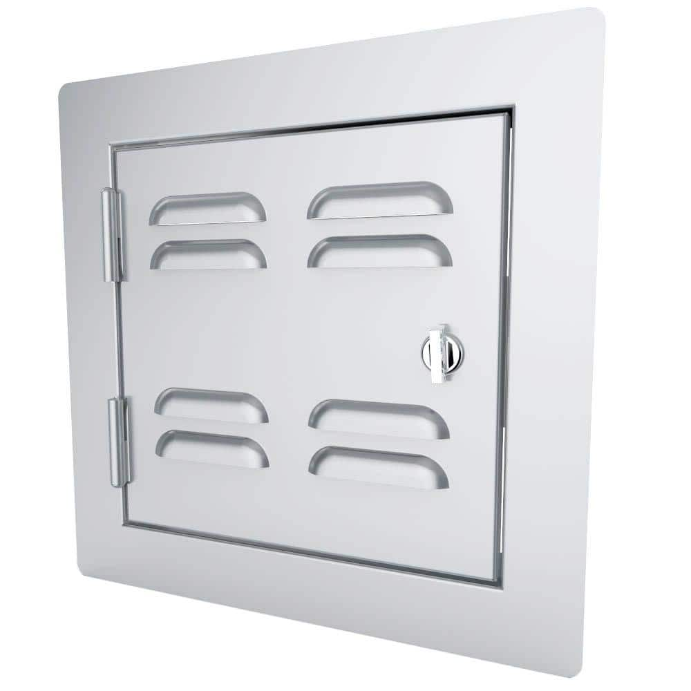 Sunstone Classic Series 12 in. x 12 in. 304 Stainless Steel Left Swing Vented Door C-VSDL12