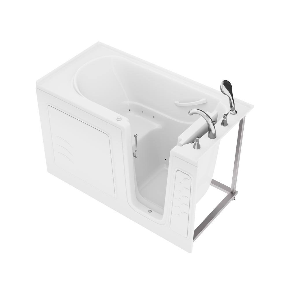 Universal Tubs Builder's Choice 60 in. Right Drain Quick Fill Walk-In Air Bath Tub in White B3060RWA