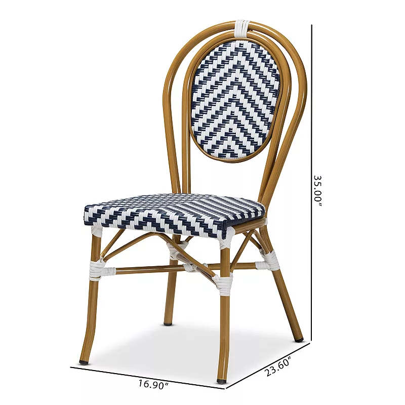 Baxton Studio Alaire Outdoor Dining Chairs 2-piece Set