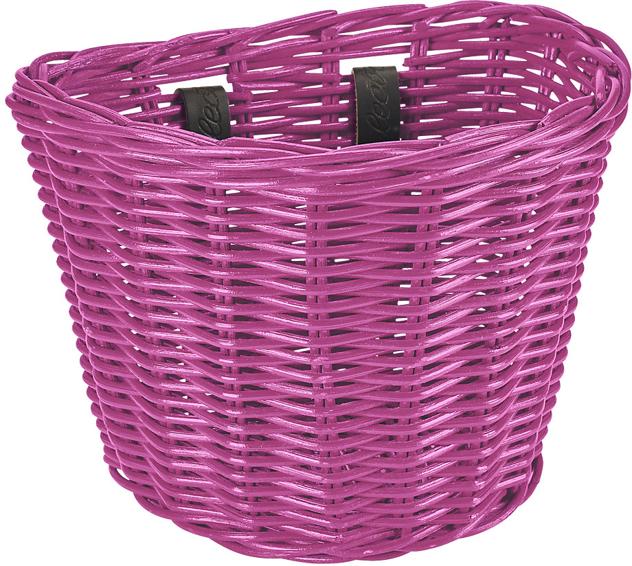 Electra Rattan Small Front Basket - Hot Pink