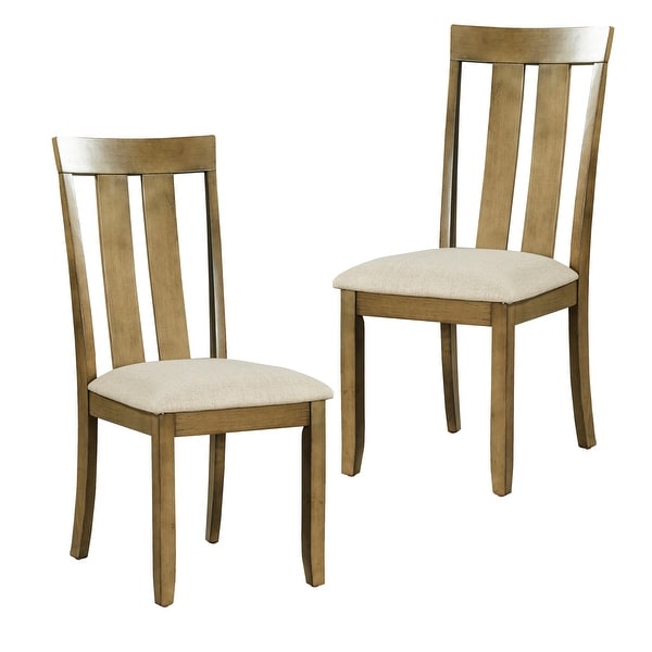 Set of 2 Dining Chairs Soft Fabric Dining Room Chairs with Seat Cushions and Curved Back for Kitchen