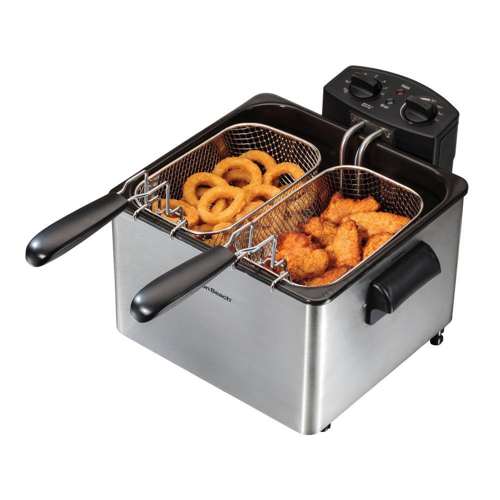 Hamilton Beach 3 Qt. Stainless Steel Professional-Style Deep Fryer 35036