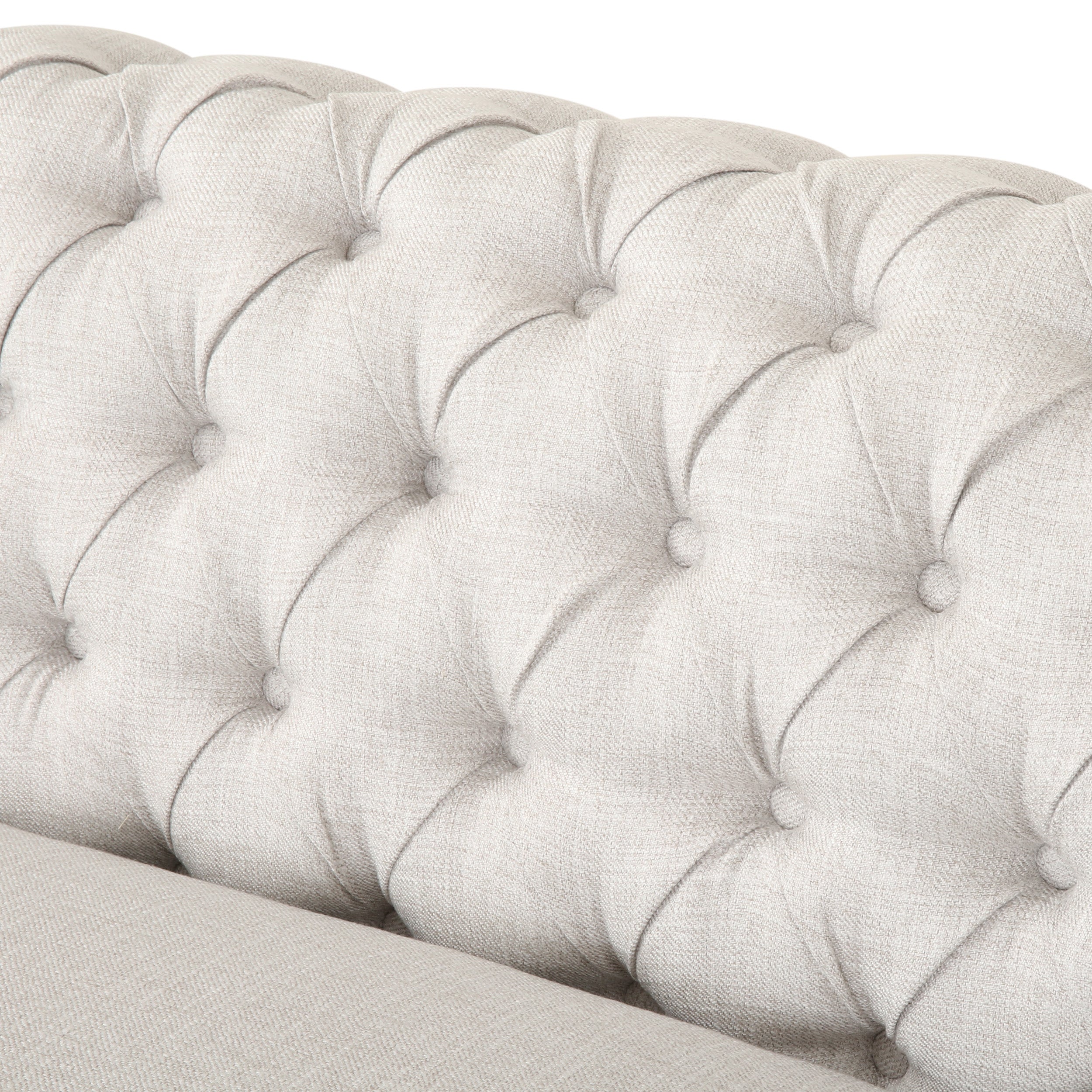 Rachel 6 Seater Tufted Fabric Chesterfield Sectional