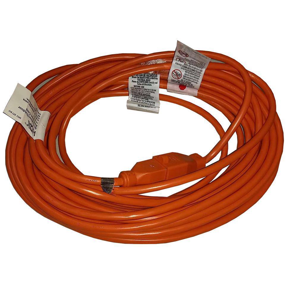 HDX 50 ft. 163 Light Duty IndoorOutdoor Extension Cord Orange HD#277-517