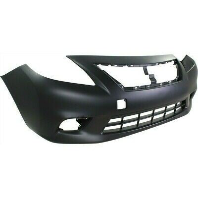 Primed Front Bumper Cover for 2012-2014 Nissan Versa 1.6 S SL SV Advance Sense