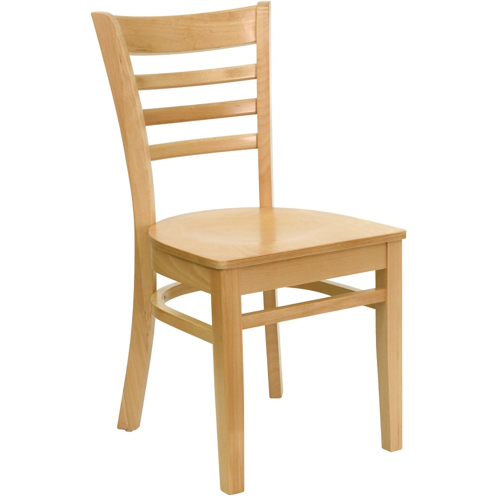 Wooden Ladder Back Restaurant Dining Chair   17.25\