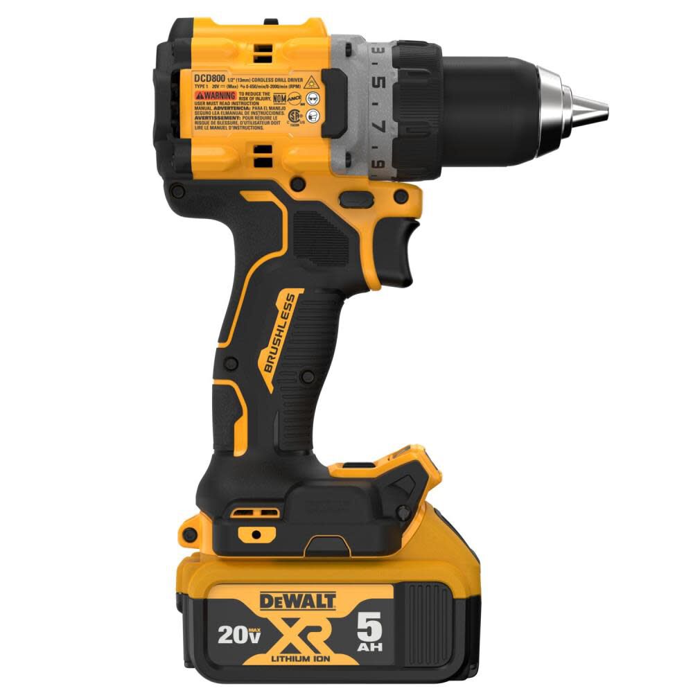 DEWALT 20V MAX* XR Brushless Cordless 1/2 in. Drill/Driver Kit DCD800P1 from DEWALT