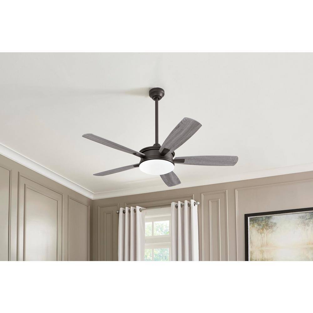 Home Decorators Collection Anselm 54 in. Integrated LED Indoor Oil Rubbed Bronze Ceiling Fan with Light Kit and Remote Control SW147854inORB