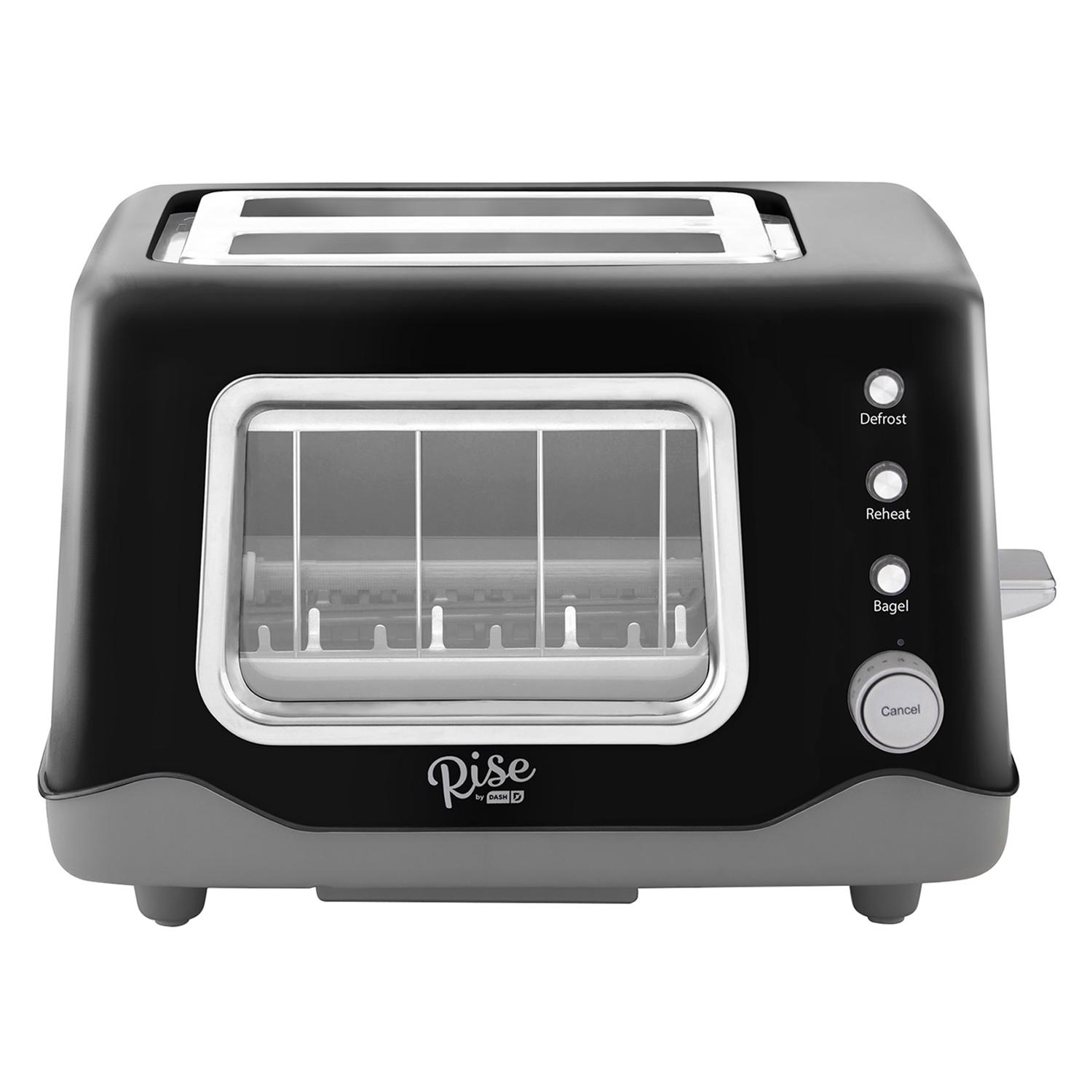 Rise by Dash Metal Black 2 slot Toaster 7.9 in. H X 12.2 in. W X 9.5 in. D