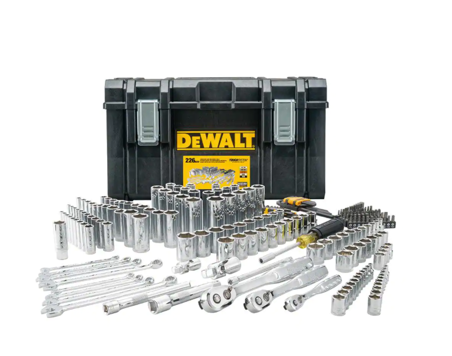 DEWALT DWMT45226H Mechanics Tool Set (226-Piece) with TOUGHSYSTEM 22 in. Medium Tool Box