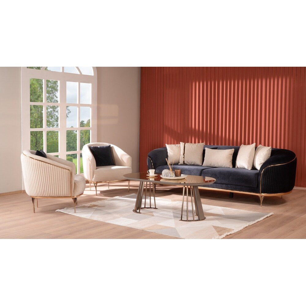 Pansena 3 Pieces Living Room Set 1 Sofa 2 Chair