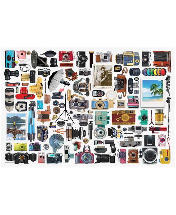 University Games Eurographics Incorporated Classic Cameras Collectible Shaped Tin Puzzle  550 Pieces