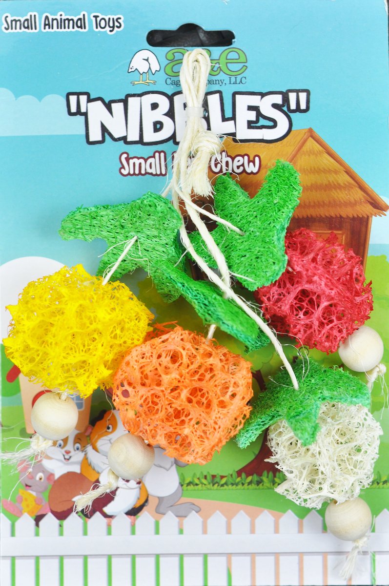 AandE Cage Company Bunch of Fruits Loofah Small Pet Toy