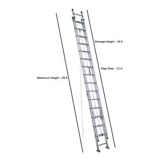 Werner 32 ft. Aluminum D-Rung Extension Ladder with 300 lbs. Load Capacity Type IA Duty Rating D1532-2