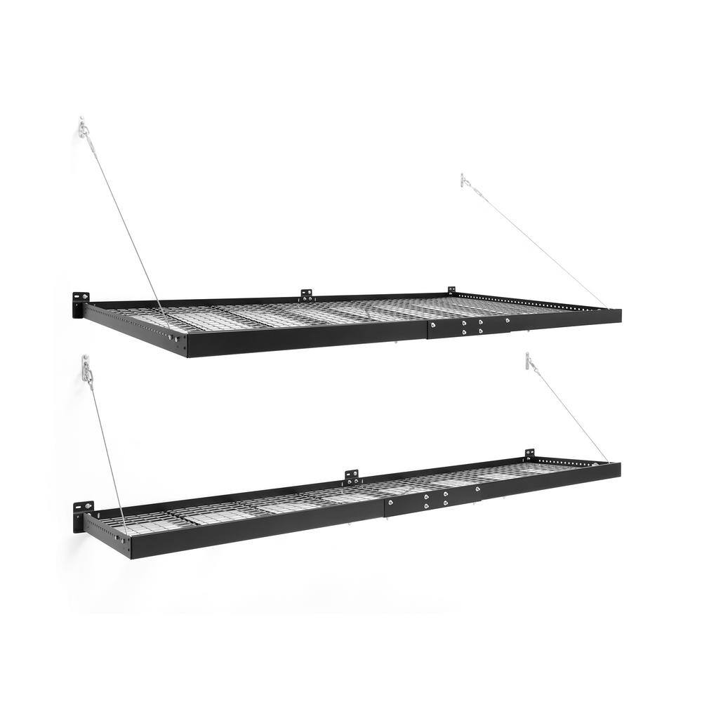 NewAge Products Pro Series 4 ft. x 8 ft. and 2 ft. x 8 ft. Steel Garage Wall Shelving (2-Pack) 40408