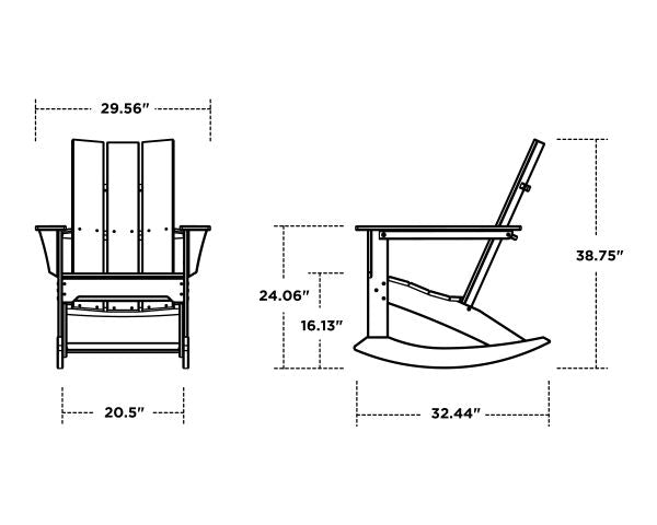 Polywood Modern Adirondack Rocker MNR10