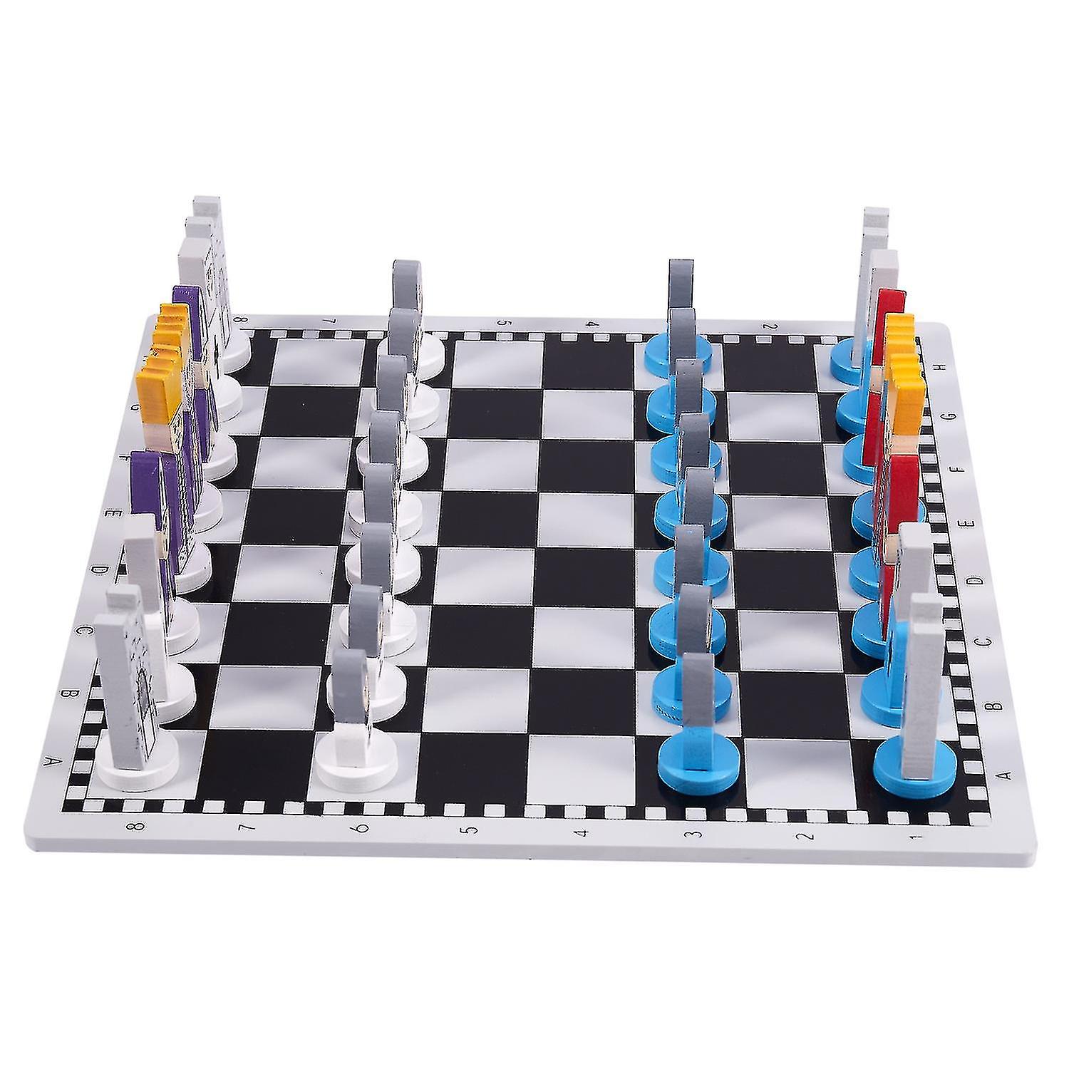 Wooden Chess Children's Gifts Cartoon Modeling Chess Toys