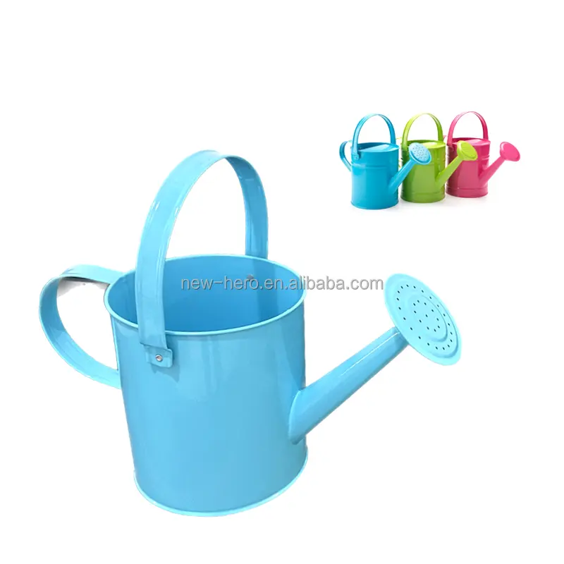 0.5 Liter Garden Water Cans Galvanized Kid Adult Colorful Coating Metal Modern Garden Watering Cans Sprinkle Water Sprayer Can