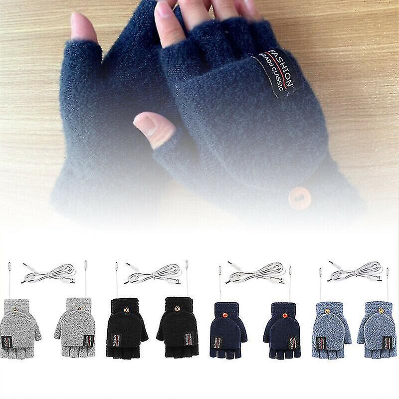 Winter Electric Rechargeable Mitten Heated Gloves Fullhalf Finger War