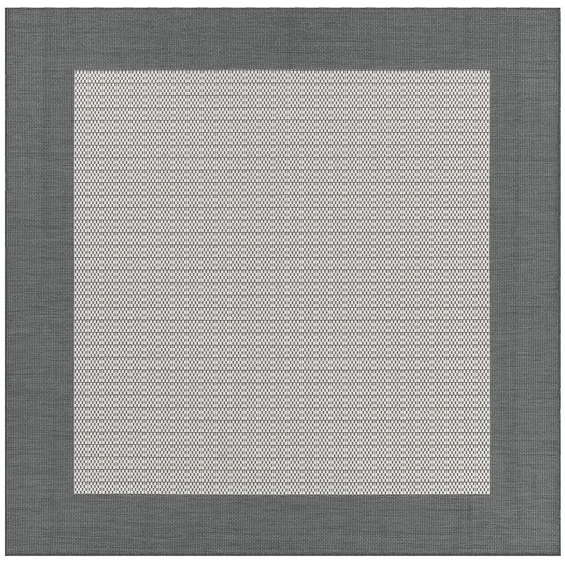 Couristan Recife Checkered Framed Indoor Outdoor Rug