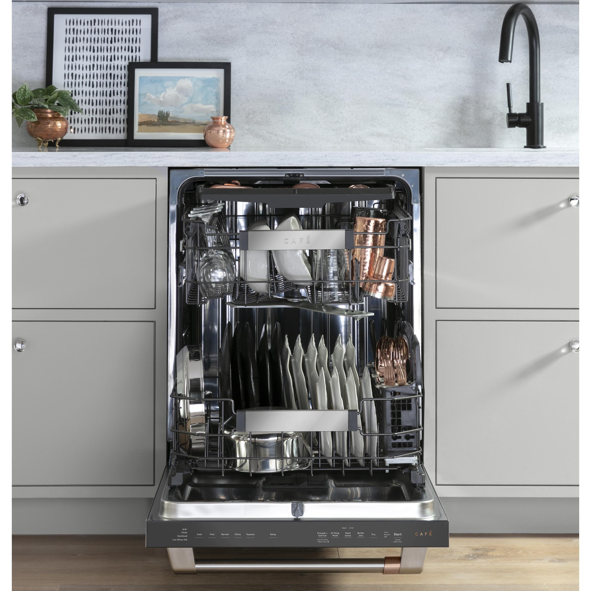 Café 24-inch Built-in Dishwasher with Stainless Steel Tub CDT845P2NS1