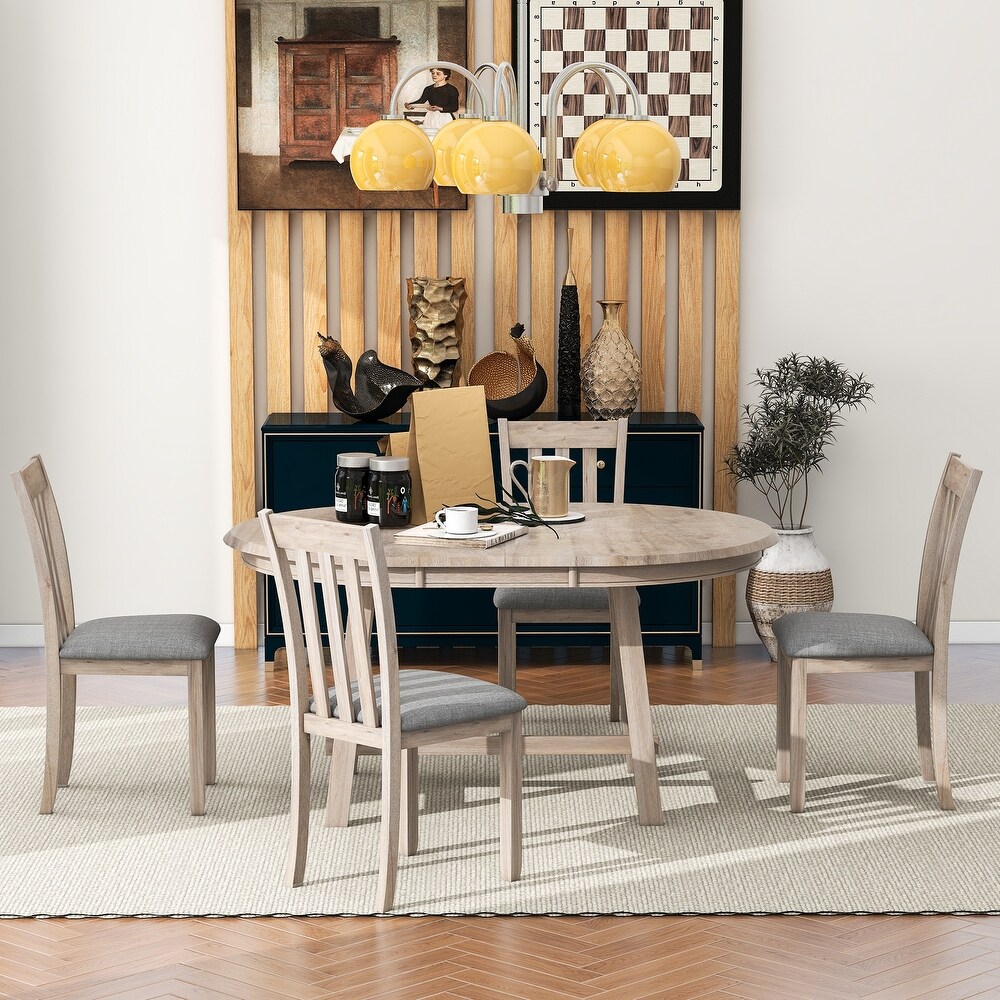 Farmhouse 5 Piece Kitchen Dining Table Set