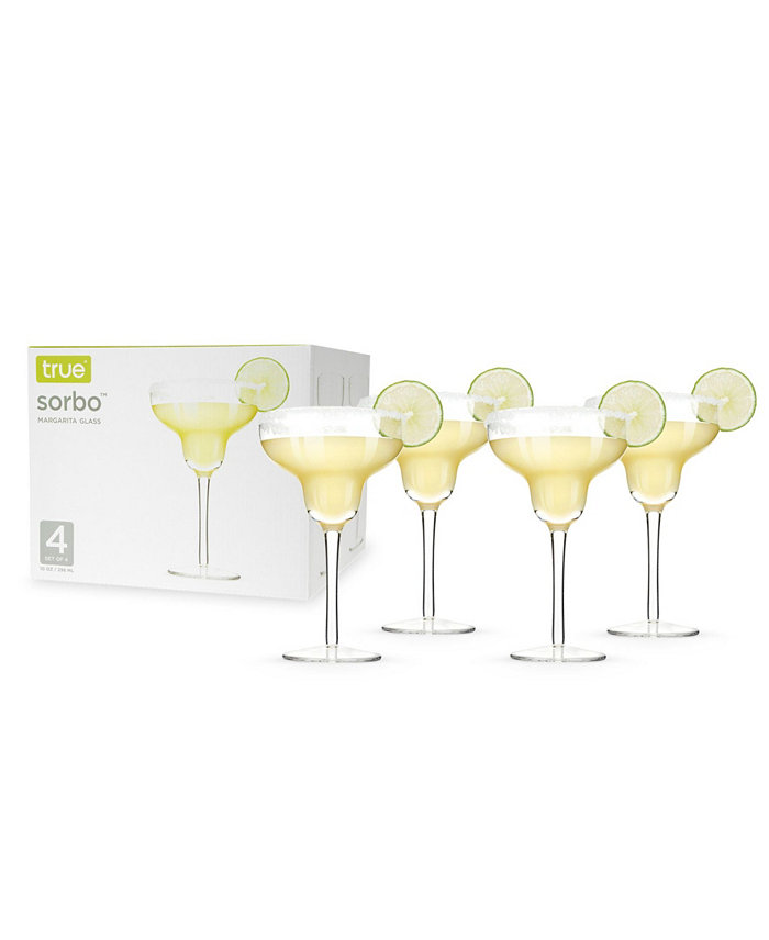 True Brands Margarita Glasses Set of 4 10 Oz