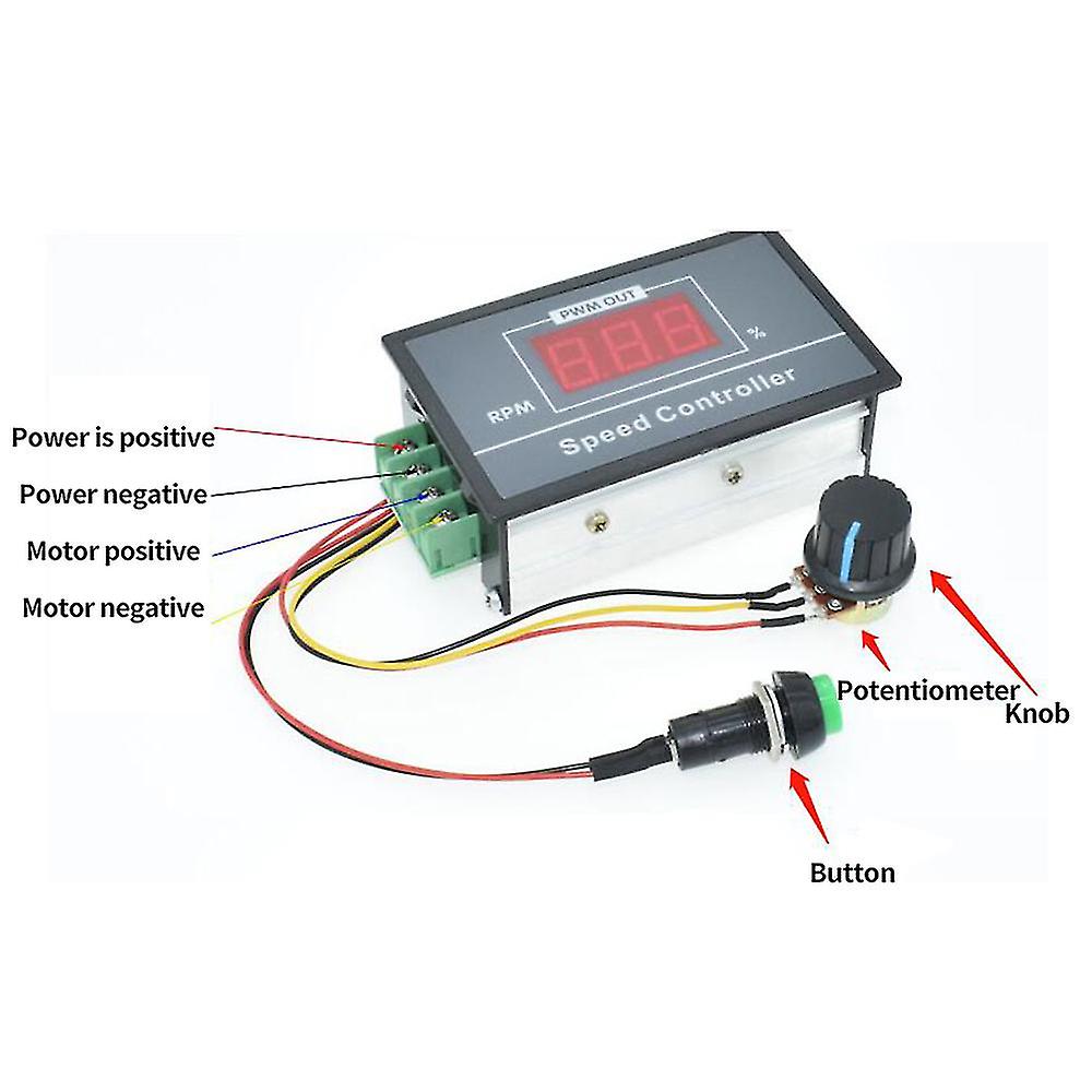 Pwm Dc Motor Speed Controller With Digital Display 30a Pwm Adjustable Speed Stepless Regulator