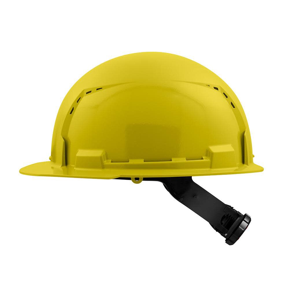 Milwaukee Yellow Front Brim Vented Hard Hat with 4pt Ratcheting Suspension Type 1 Class C 48-73-1202 from Milwaukee