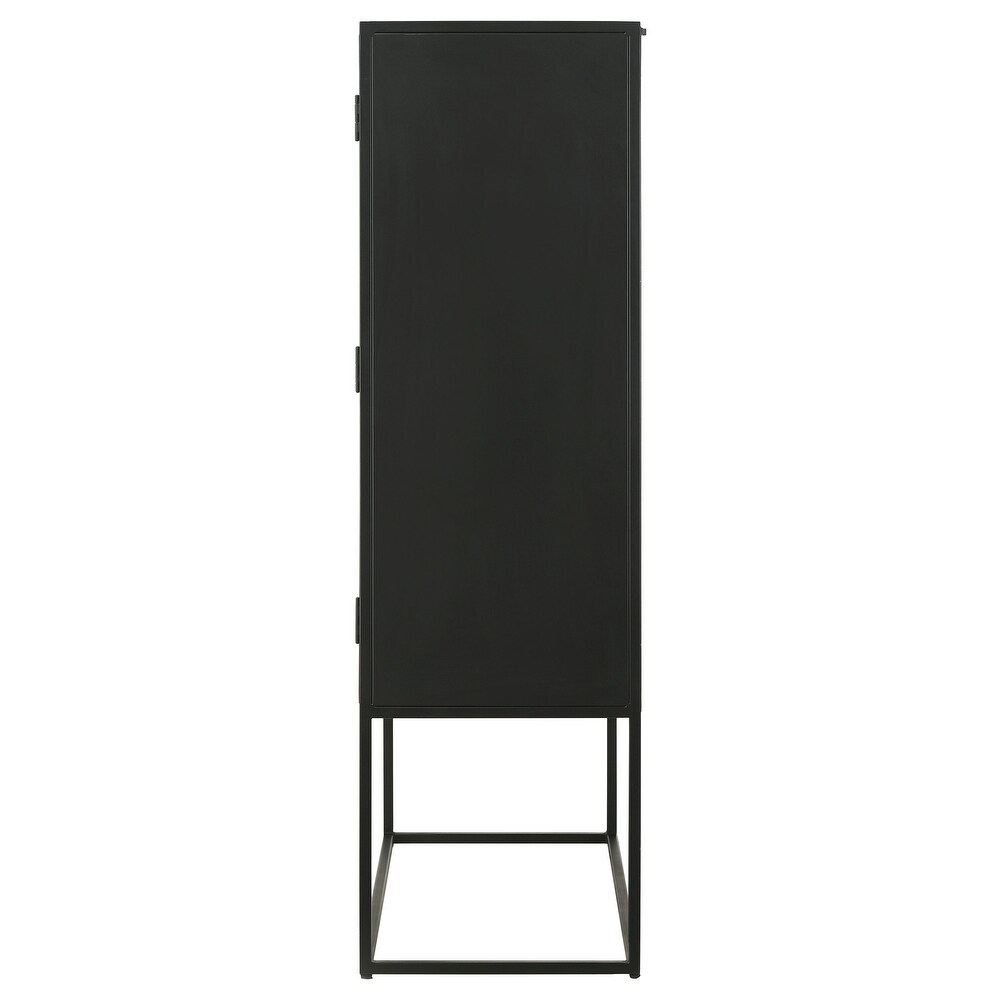 Coaster Furniture Jenna 2 door Bar Cabinet Black   39.50'' x 18.00'' x 63.00''