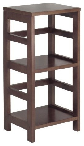 Winsome Wood Leo Shelf/Storage  Book  2 Tier  Narrow   Transitional   Bookcases   by Homesquare  Houzz